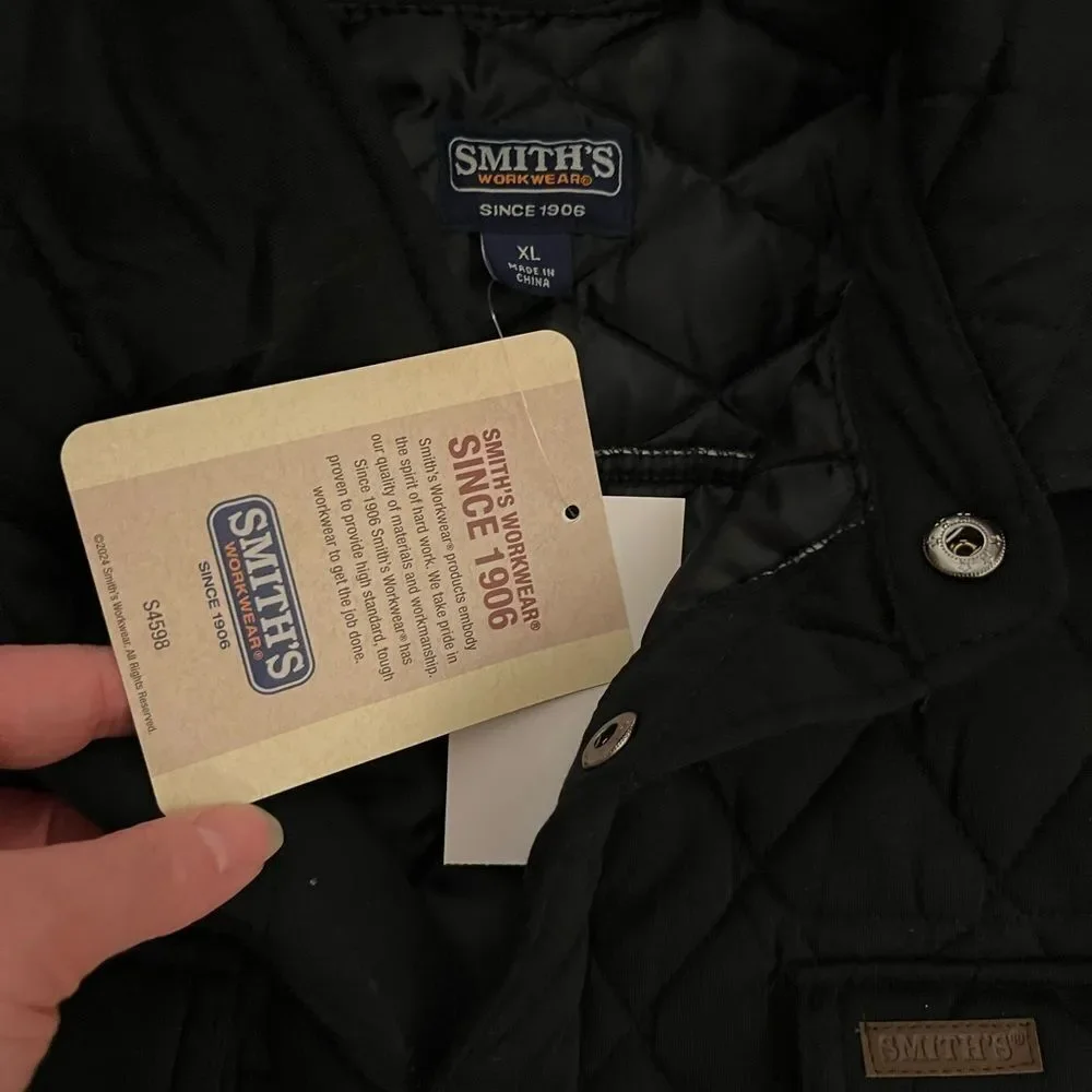 Smiths Black Quilted Jacket mens size XL - Picture 3 of 5